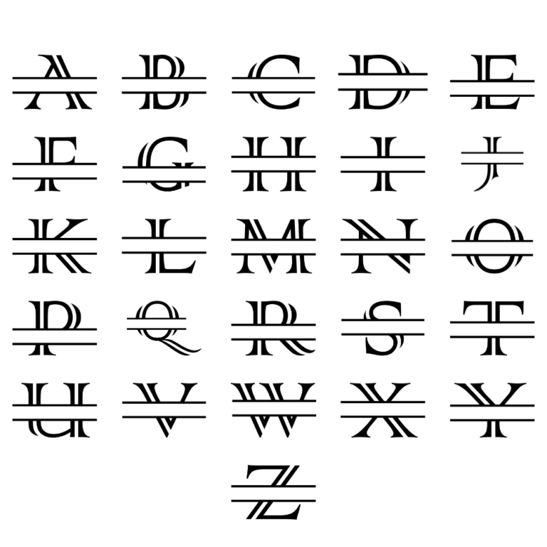 Plain Split Letter Monogram - Image 2