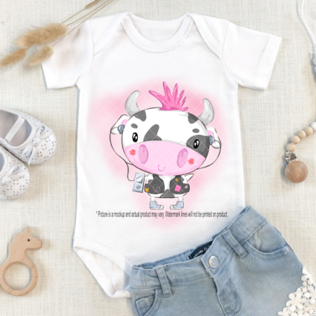 Cow listening to music