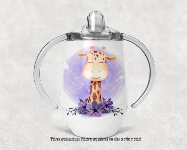Giraffe with Flowers