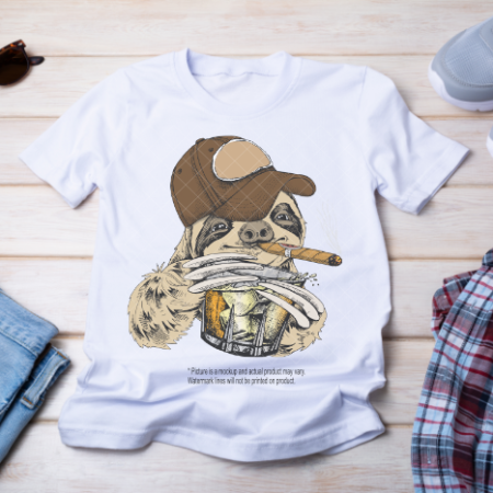 Cigar and Whiskey Sloth Trucker Hat