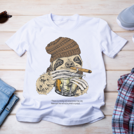 Cigar and Whiskey Sloth Wool Hat