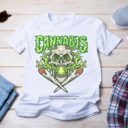 Cannabis Smoking Skull