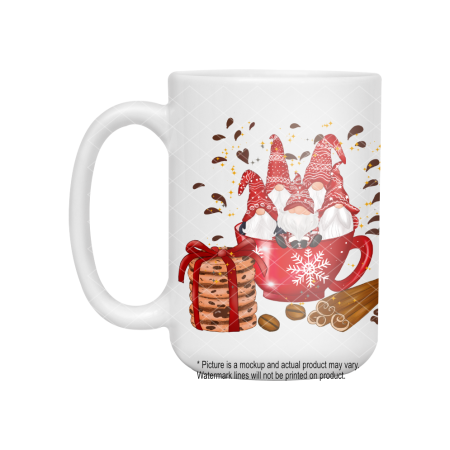 Gnomes in Red Cup with Cookies