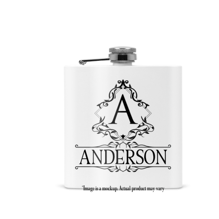 Viny Diamond Monogram Flask
