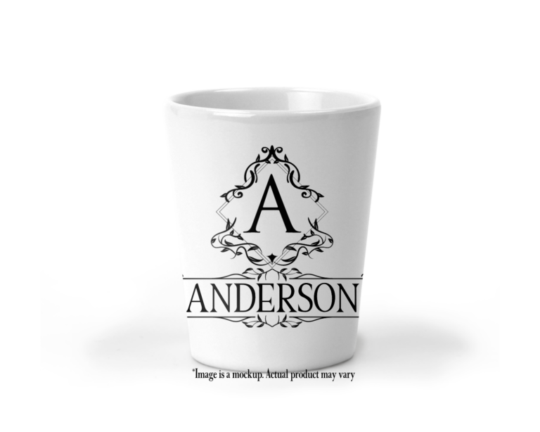 Viny Diamond Monogram Shot Glass