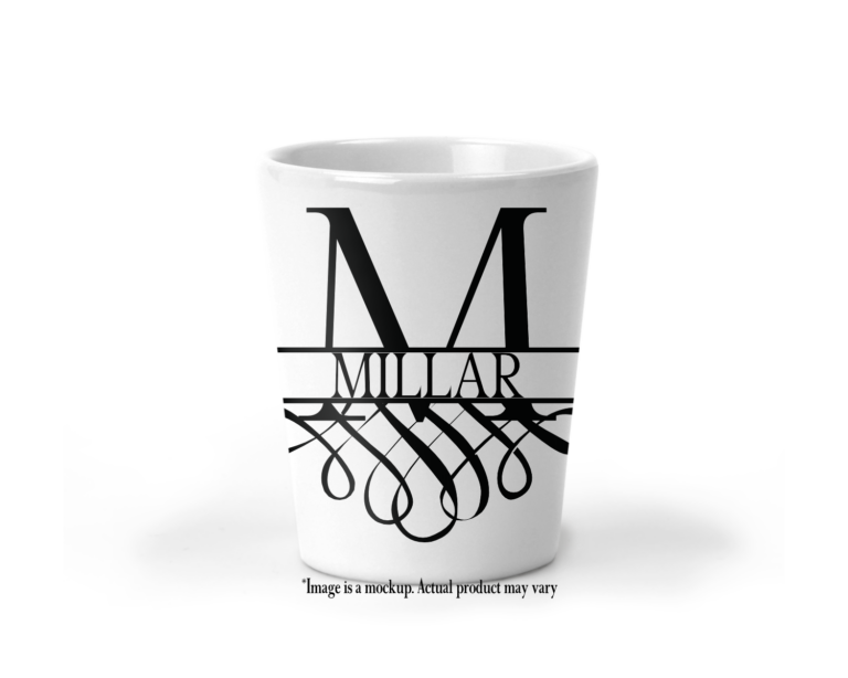 Flourish Monogram Shot Glass