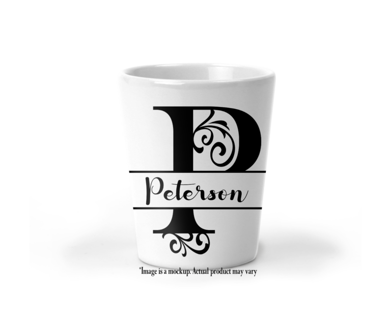 Classic Fancy Monogram II Shot Glass