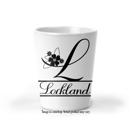 Floral Monogram 1 Shot Glass