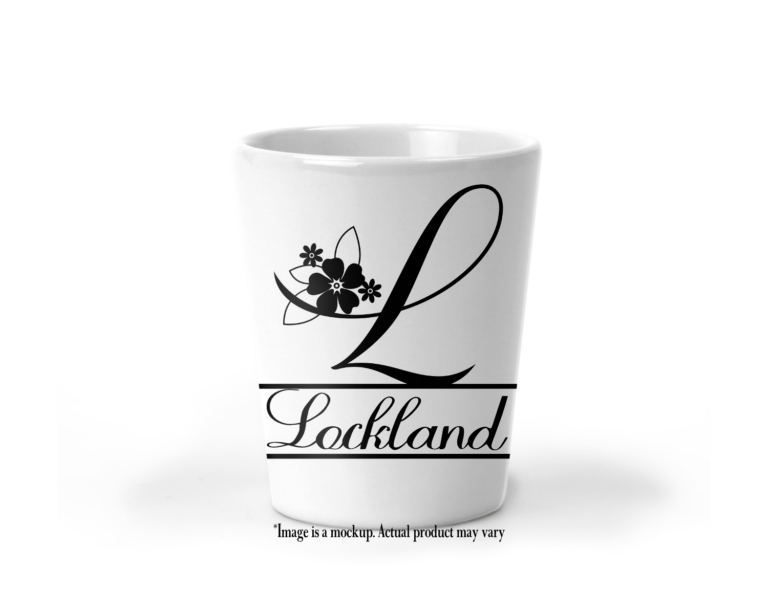Floral Monogram 1 Shot Glass