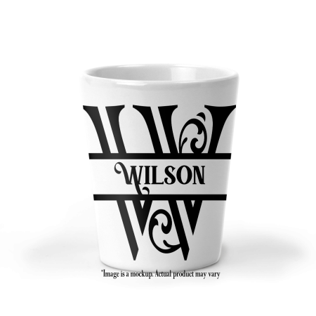 Fancy Split Letter Monogram Shot Glass