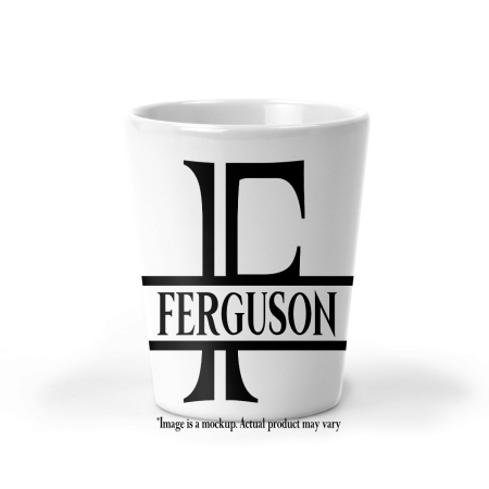 Plain Split Letter Monogram Shot Glass