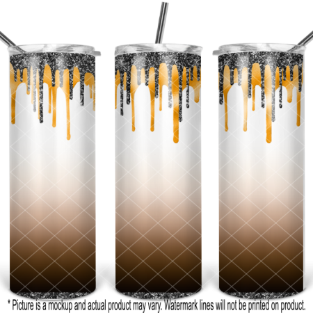 Halloween Gold and Black Drip