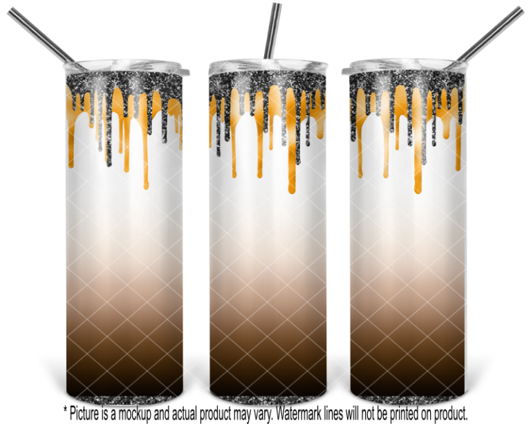 Halloween Gold and Black Drip
