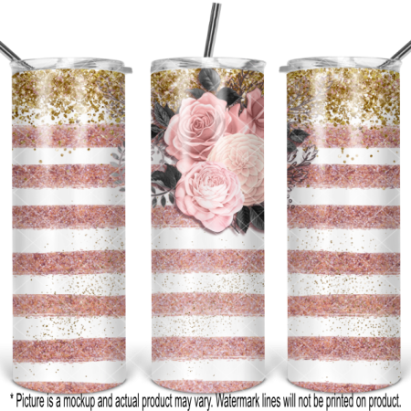 Stripes and Roses - Gold