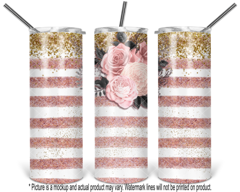 Stripes and Roses - Gold