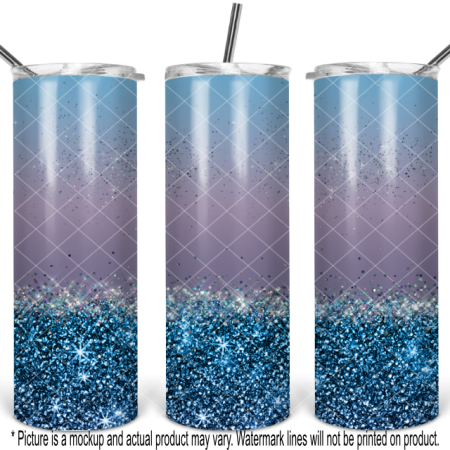 Blue Purple Gradient with Glitter