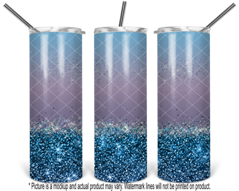 Blue Purple Gradient with Glitter