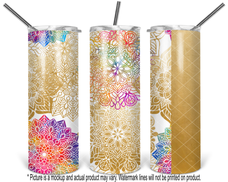 Light Succulents with Gold Strip