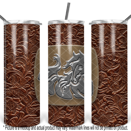 Chrome Horse - Tooled Leather