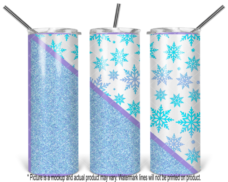 Winter Glitter and Snowflakes Patchwork