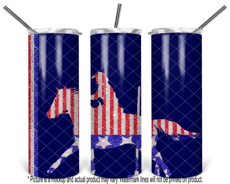 Patriotic Glitter Pole Bender - Blue