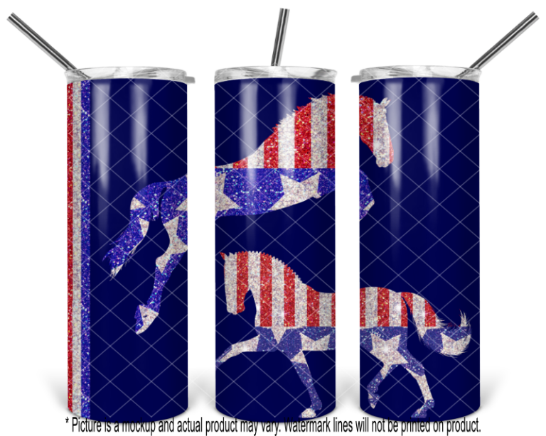 Patriotic Glitter Eventing Horse - Jumper Dressage - Blue