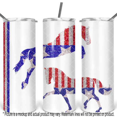 Patriotic Glitter Eventing Horse - Jumper Dressage - White