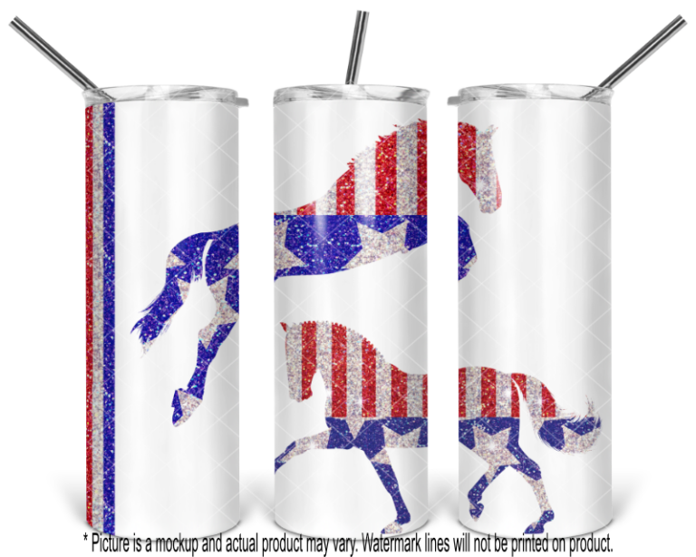 Patriotic Glitter Eventing Horse - Jumper Dressage - White