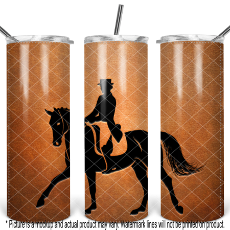 Dressage Rider 1 - Chestnut Saddle Leather Wrap
