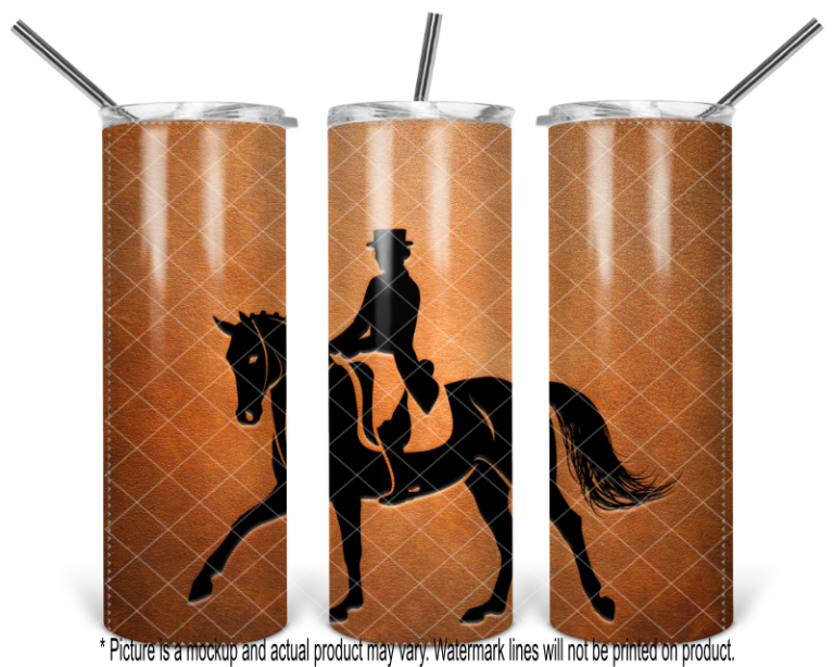 Dressage Rider 1 - Chestnut Saddle Leather Wrap