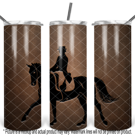 Dressage Rider 1 - Mahogany Saddle Leather Wrap