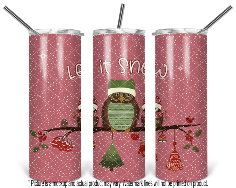 Owls - Let It Snow - Pink