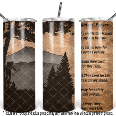 Bow Hunter with Hunters' Prayer - Woodgrain