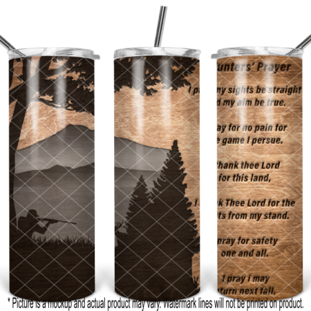 Deer Hunter with Hunter's Prayer - Woodgrain