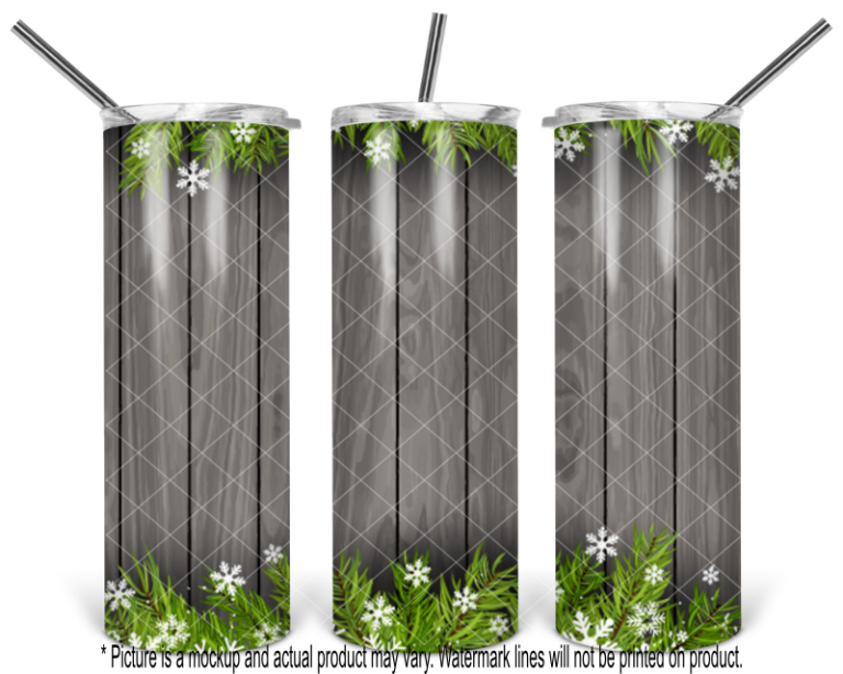 Winter Snow Wood and Evergreen