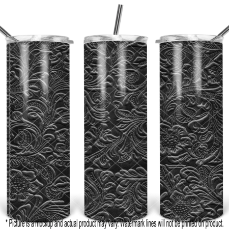 Charcoal Tooled Leather Wrap