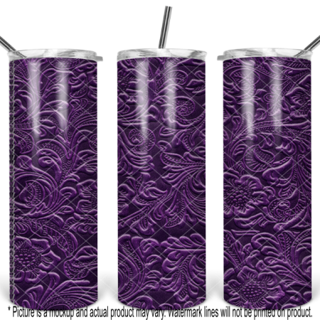 Purple Tooled Leather Wrap