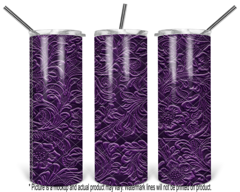 Purple Tooled Leather Wrap