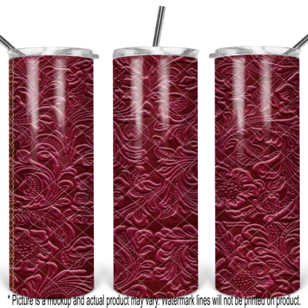 Red Tooled Leather Wrap