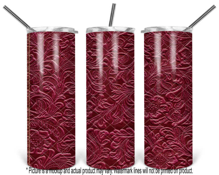 Red Tooled Leather Wrap