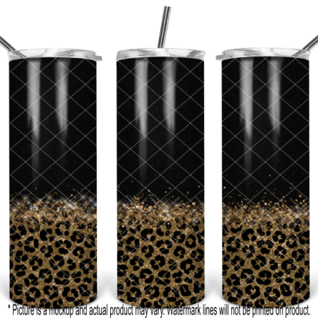 Black and Glitter Cheetah Print