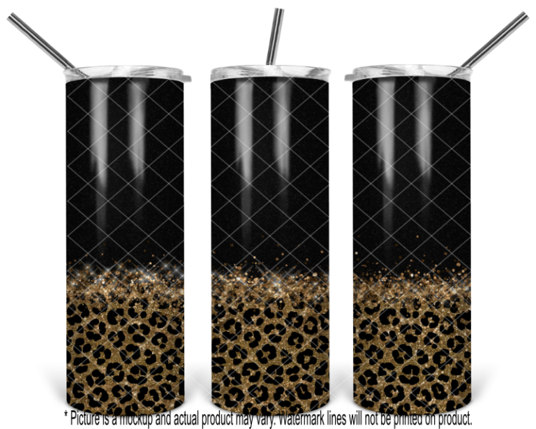 Black and Glitter Cheetah Print