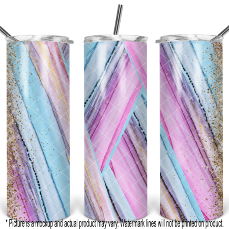 Glitter and Paint Stripes Patchwork