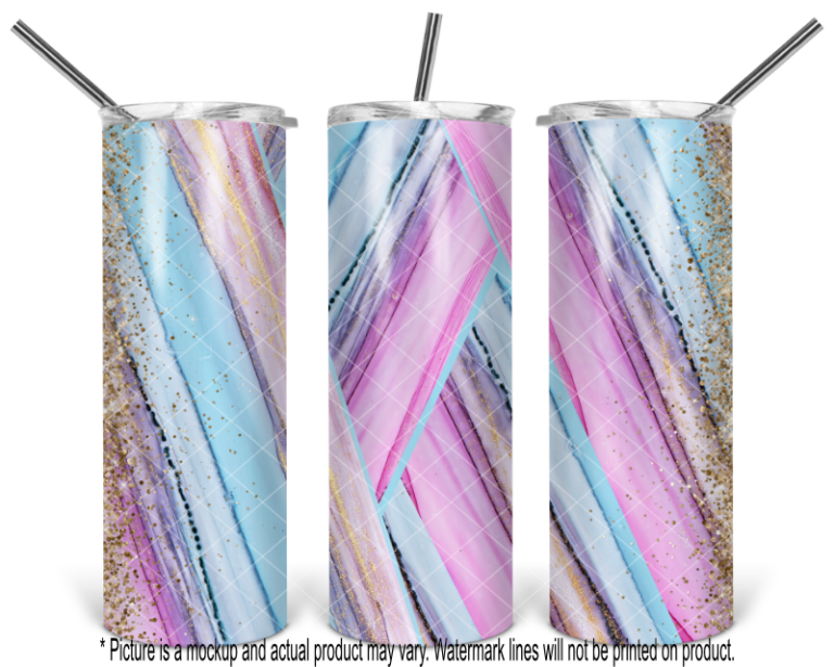 Glitter and Paint Stripes Patchwork