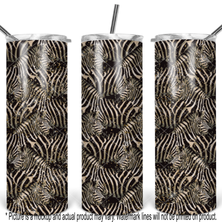 Golden Glitter Zebras