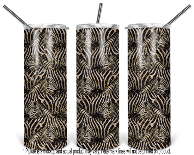 Golden Glitter Zebras