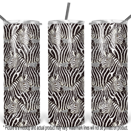 Silver Glitter Zebras