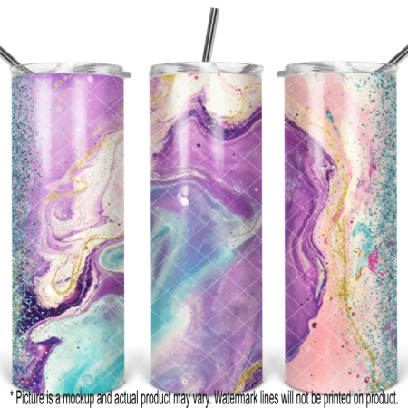 Mermaid Marble with Glitter Swirl