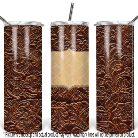 Tooled Leather Wrap with Patch