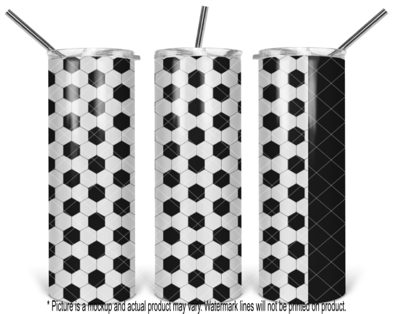 Soccer Ball Pattern with Black Stripe